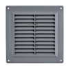 Grey 150x150mm / 6x6 inc Plastic Air Vent Grille for