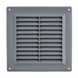 Grey 150x150mm / 6x6 inc Plastic Air Vent Grille for Walls and Ceilings