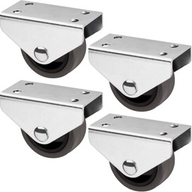 Sotech Passau Set of 4 Box Rollers (Diameter 40 mm, for Under-Unit Mounting, Dark Grey) Transport Roller, Quiet and Floor-friendly, Ideal for Bed Boxes and Floor Drawers
