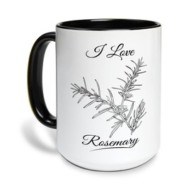Make Your Mark Design I Love Rosemary Herb Illustration - Accent Mug