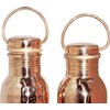 ANCIENTIMPEX Pure Copper Water Bottles with Handle Set of 2,