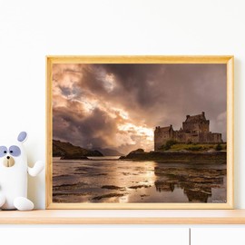 SVINOILER Eilean Donan Castle Scotland Painting by Numbers DIY Unique Canvas Oil Painting Kit Digital Painting 16x20 Inch
