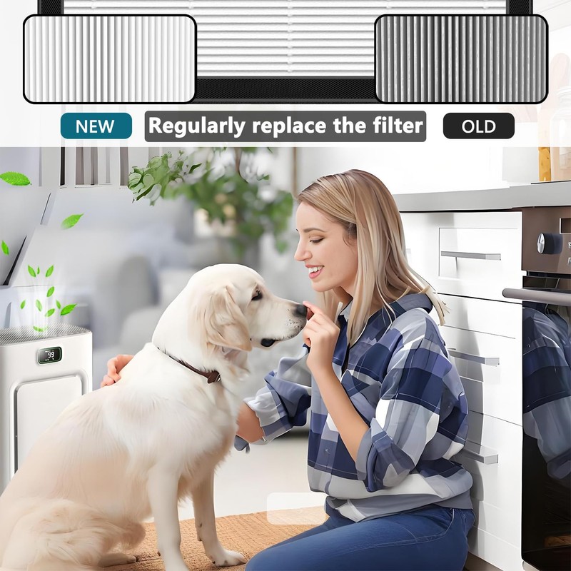 H13 Replacement Filter Compatible with HEAPETS P358 Pet Air Purifier
