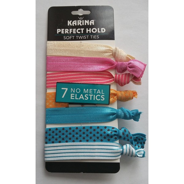 Karina Perfect Hold 7 Soft Twist Ties (PinkBlue)
