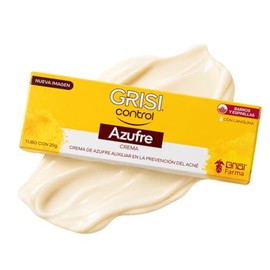 Grisi - Control, Crema de Azufre con Lanolina, Acné y Barros, 20 g | Piel grasa y mixta, espinillas y puntos negros, uso nocturno, efecto queratoplást
