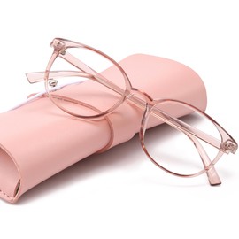 miyya Stylish Blue Light Glasses for Woman with Case - Cute Blue Light Blocking Computer Glasses - Anti Eyestrain & UV Glare