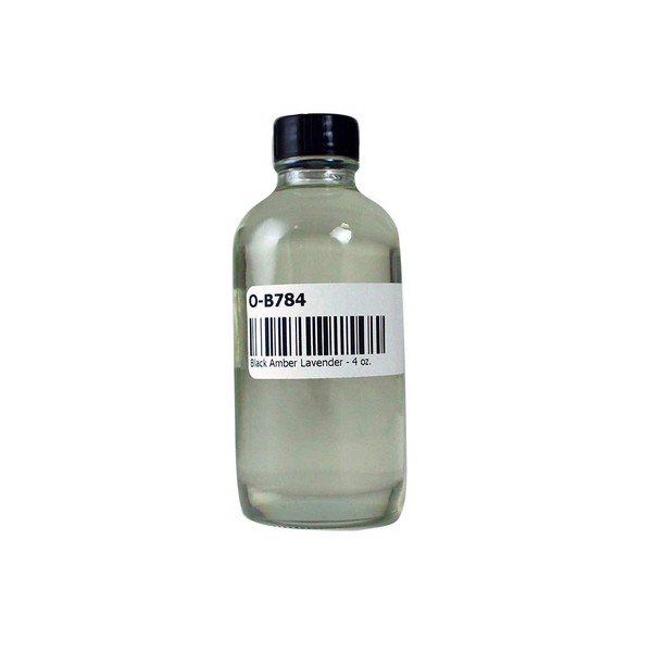 Alcohol Free Unisex Black Amber Lavender Perfume Type Body Oil Scented Fragrance (4 oz)