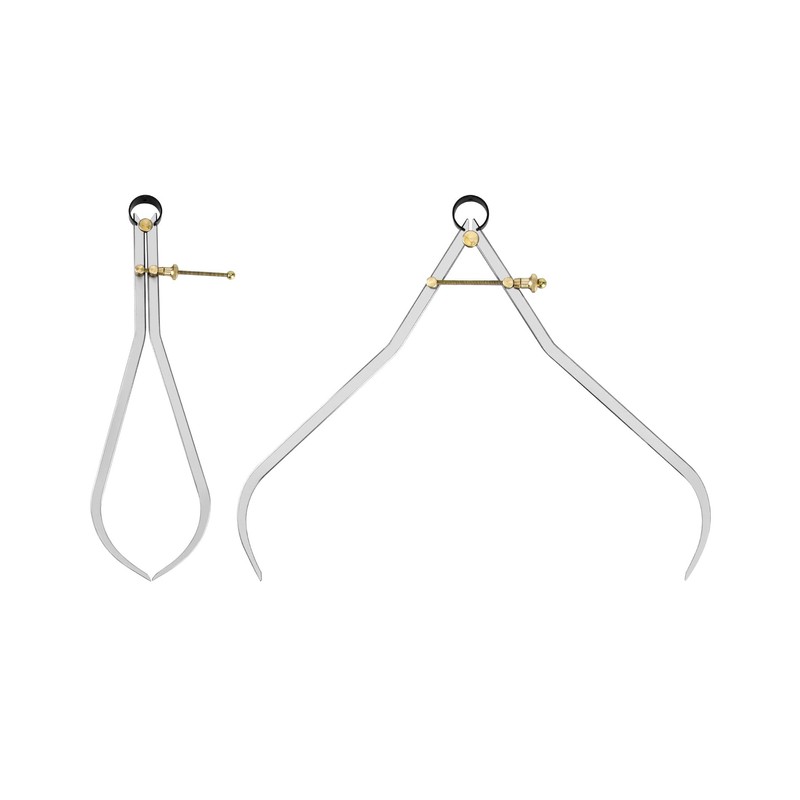 QWORK Outside Calipers, Precision Quick-Spring Nut Adjustment 12 Inch Jaw