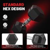 PAPABABE Hex Dumbbell Set, 45 lb Rubber Encased Home Gym