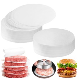 REJOECE Pack of 600 Non-Stick Burger Paper, Burger Paper, Round, 15 cm, Burger Paper, Burger Paper for Burger Press, Non-Stick Baking Paper for Burger and Cheeseburger for Pans Grill Round