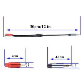 zdyCGTime 2 RCA Male to 3.5mm 1/8 Male Headphone Jack Adapter, Multifunctional Gold-Plated High-Fidelity Stereo Audio Cable, Used to Connect Smart Phones, Speakers, HDTV, etc. (30cm)