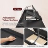 MAHANCRIS Overbed Table with Wheels, Queen Size Adjustable Rolling Desk
