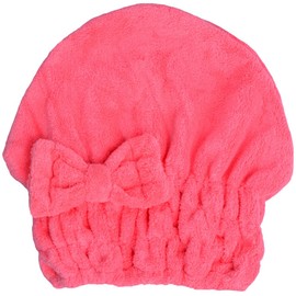 HOPESHINE - Gorro de microfibra para mujer, mojado corto o largo rizado, súper absorbente, secado rápido, turbantes para niñas, antiencrespamiento (rosa rojo, 1)