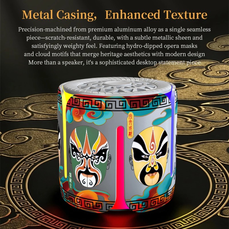 T202 Traditional Stereo Mask Art on Spin Speaker with BT5.4