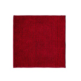 Decomira Non-Slip Bath Mat, Can Be Combined as a Bath Mat Set, Bathroom Rug, Washable Chenille, Shower Mat for Shower, Bathtubs, Toilet Mat, Red, 45 x 45 cm