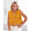 Flygo Womens Sleeveless Sweater Vest 2025 Spring Summer Crop Knit
