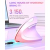Lekvey Ergonomic Mouse, Vertical Wireless Mouse Rechargeable 2.4 GHz Optical