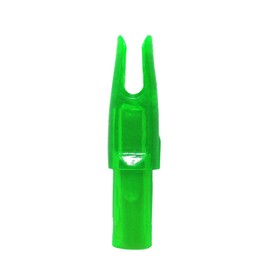 Letszhu Hunting Archery Arrows Nocks 6.20mm/.244" Insert Diameter Tail for Compound Recurve Bow (50 Pack) (Transparent Green)