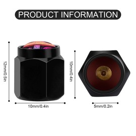 Muishi Pretty Mushroom Tire Valve Stem Caps, Aluminum Black Stem Tire Valve Caps Universal Stem Covers for Cars, SUVs, Trucks, Bikes, Motorcycles, Bicycles (4 Pack)