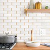 NBG-2 2x6 White and Gold Metal Stainless Steel Polished Marble