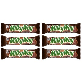 Mars MILKY WAY Milk Chocolate Single Size Candy Bars 1.84 oz.  (Choose From: 6 Or 12) - 6 Bars