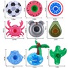 Green Vivid Inflatable Drink Holder 17 Pack,with Bigger Pink Moltres