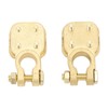 2Pcs Brass Battery Terminal Connector Car Top Post Clamp Set