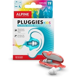 Alpine Pluggies Kids tapones para los oídos para niños y orejas pequeñas - Para niños y canales auditivos más pequeños - Para volar y nadar - Cómodo m