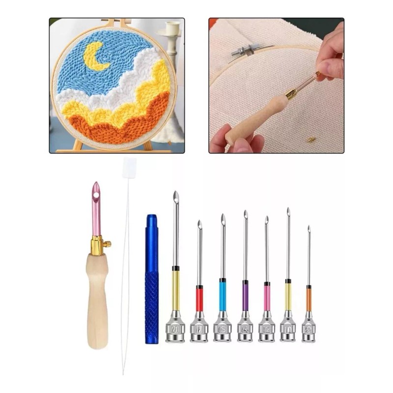 Meiso Kit De Bordado De Inicio De Aguja De Punzón