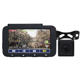 innowa Journey Plus S Drive Recorder, Front and Rear Dual Camera, Full HD, Wi-Fi, GPS, 160° Wide Angle, Constant/Impact Recording, Parking Surveillance, Includes 32 GB SD Card
