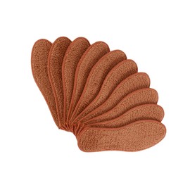 OATIPHO 5 Pairs Thickened Warm Insoles for Winter of Absorbent Alpaca Wool Shoe Inserts Breathable and Non Slip Shoe Pads Brown for Comfort and Odor Control
