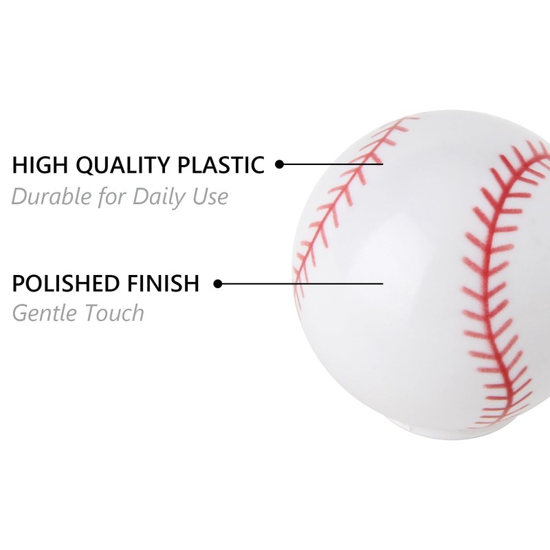 10 Pack Silverline Cabinet Hardware Dresser Drawer Knob Baseball Sports