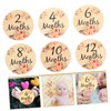 Kisangel Baby Monthly Milestone Cards Set Wooden Flower Milestone Sign