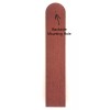 Hokco Analog Wall Thermometer Wood Mahogany Finish Brass Fahrenheit Scale