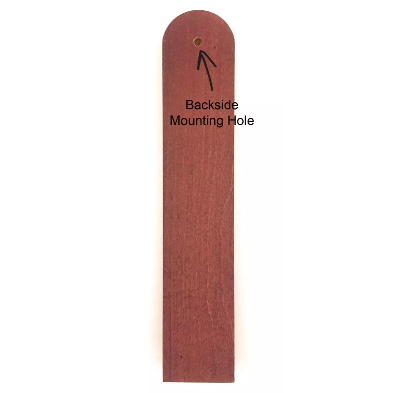 Hokco Analog Wall Thermometer Wood Mahogany Finish Brass Fahrenheit Scale