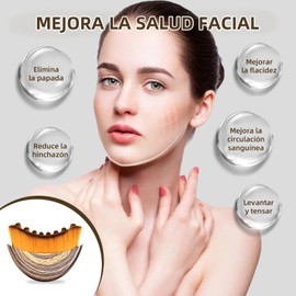 AKASENKO Cepillo de Drenaje Linfático Facial - Masajeador Ergonómico para Contornear Rostro y Mandíbula - Reduce Hinchazón, Define Óvalo Facial y Mejora Piel Seca (2 PCS)