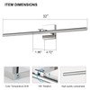 BrkNit 32 Inch LED Bathroom Vanity Light (3000K/4000K/6000K, Dimmable), Chrome