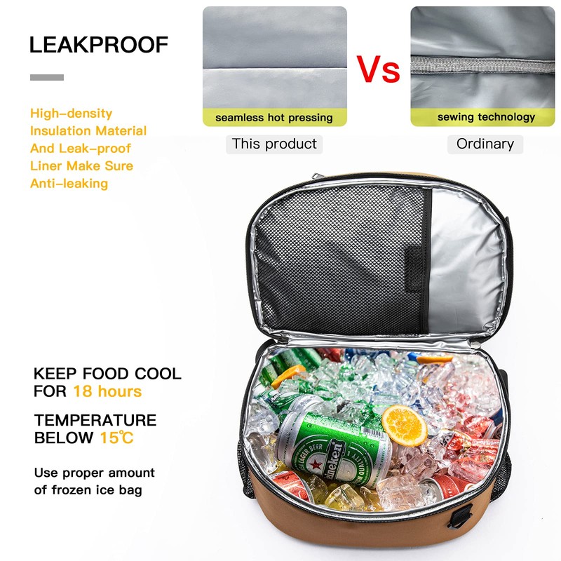 TUGUAN Insulated Cooler Backpack 38 Cans Leakproof Cool Bag Rucksack