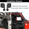 Hooke Road for Jeep Side View Mirrors Fits Hooke Road