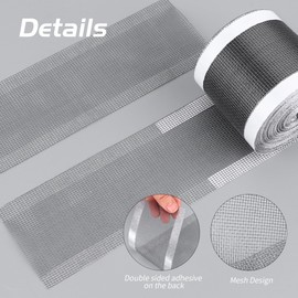 Hair Catcher for Shower, Disposable Drain Hair Catcher, Shower Drain Mesh Sticker for Showers, Bathtubs, Kitchens (7 cm x 10 m)