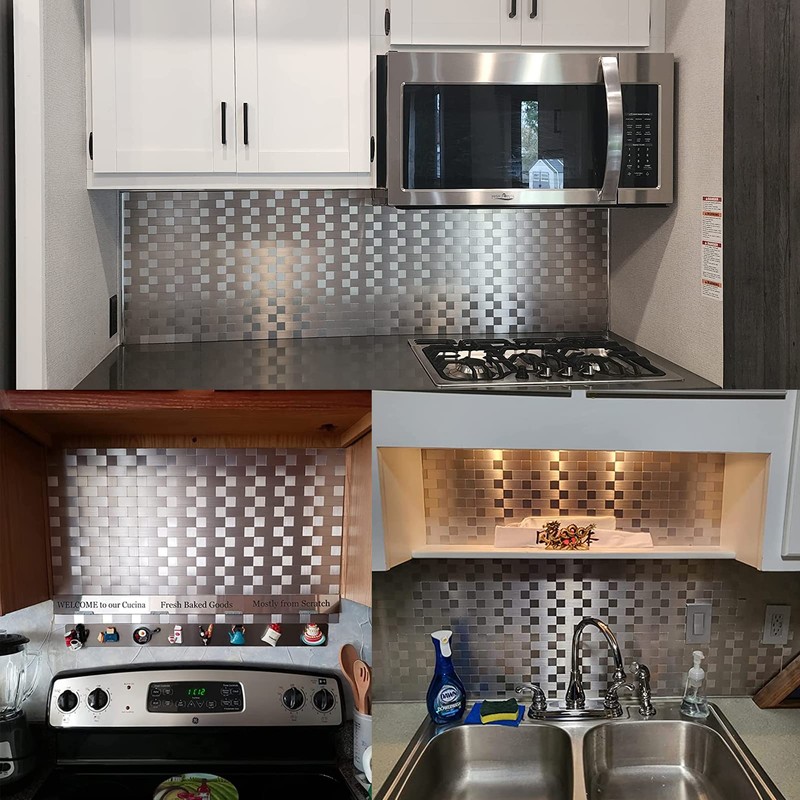 Yipscazo 10-Sheets Peel and Stick Backsplashes for Kitchen, Stick on