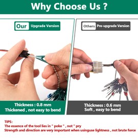 Hossom 76 Pieces Car Release Tool Pin Removal Tool for Removing Cable Connectors, Disassembly Pin for Flat Round Plug Contacts, Terminal Removal Tool Set with Box