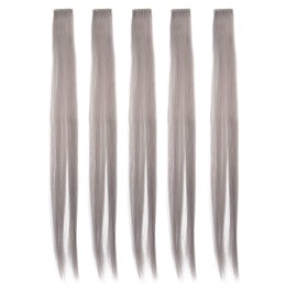 Clip Recto Para El Cabello 5 Piezas De Extensiones De Cabello De Color Brillante Pelucas Extensiones De Cabello Para Nios Nias Cosplay Fiesta Cabello 
