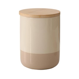 ALSKHEAS Ceramic Canister with Airtight Seal Lid, Kitchen Canisters for Countertop, Middle Food Storage Jar for Flour, Coffee Bean, Sugar, Tea, Spices and More, Home Decor (800ml/27.05oz)