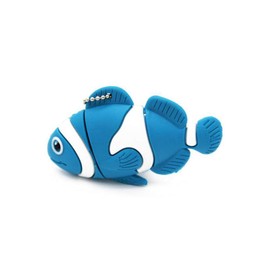 2.0 Blue Clown Fish 16GB USB External Hard Drive Flash Thumb Drive Storage Device Cute Novelty Memory Stick U Disk Cartoon Animal