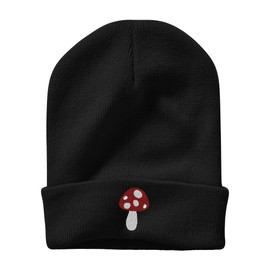MiAnMiAn Mushroom Embroidery Beanie Knit Hats for Men & Women, Embroidery Winter Hats Skull Cap