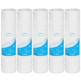 Lafiucy 10 Micron 10" x 2.5" String Wound Sediment Water Filter Cartridge,Whole House Sediment Filtration, Universal Replacement for 10 inch RO Housing