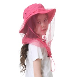 Mosquito Net Hat for Kids - Bug Cap UPF 50+ Sun Protection with Hidden Netting for Beekeeping Fishing Garden