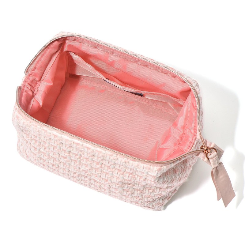 Francfranc Franc Tweed Wire Pouch, Pink