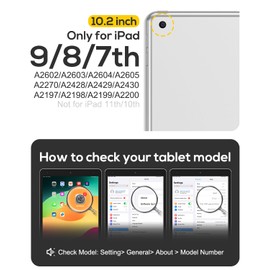 BRAECN Case for 10.2 Inch 9th/8th/7th Generation, Heavy Duty Silicone Case with Built-in Screen Protector, Handle Grip, Kickstand, Strap, Pencil Holder,Pencil Cap Holder for 10.2” 2021/2020/2019-Black